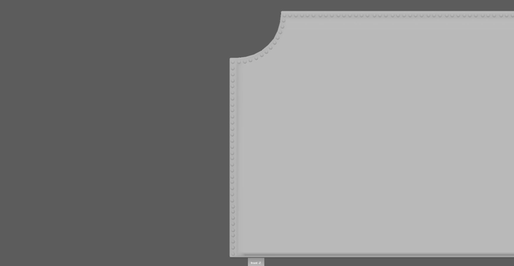 nailhead - headboard - king size headboard - modern headboard Low-poly 3D model_14