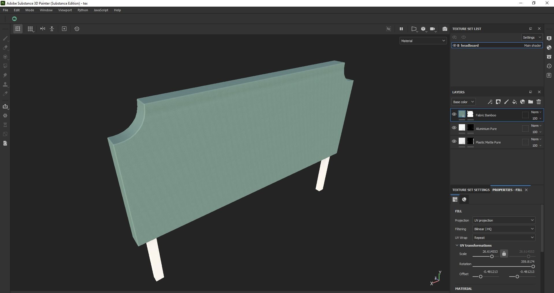 nailhead - headboard - king size headboard - modern headboard Low-poly 3D model_21