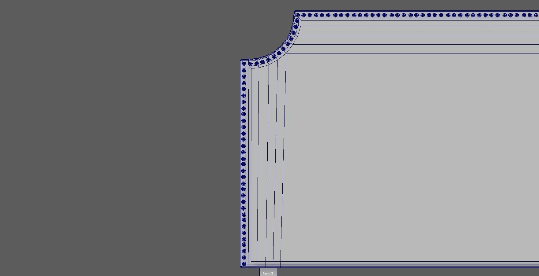 nailhead - headboard - king size headboard - modern headboard Low-poly 3D model_16