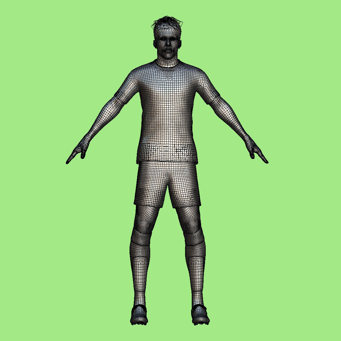 T-Pose Rigged Rodri Manchester City 3D model_8
