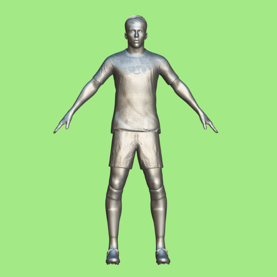 T-Pose Rigged Rodri Manchester City 3D model_6