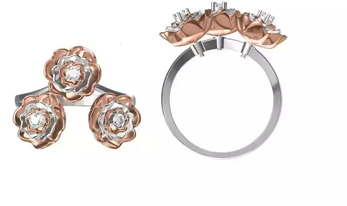 Wedding Engagement Women Ring STL FBX JCD Details