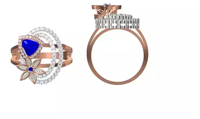 Wedding Engagement Women Ring STL FBX JCD Details