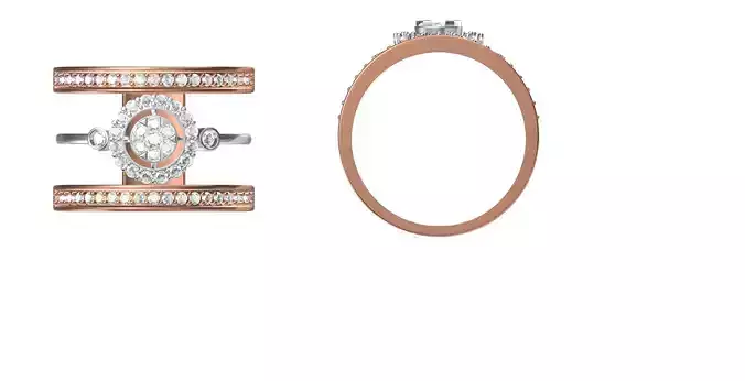 Wedding Engagement Women Ring STL FBX JCD Details