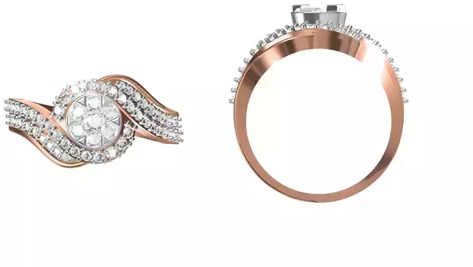 Wedding Engagement Women Ring STL FBX JCD Details