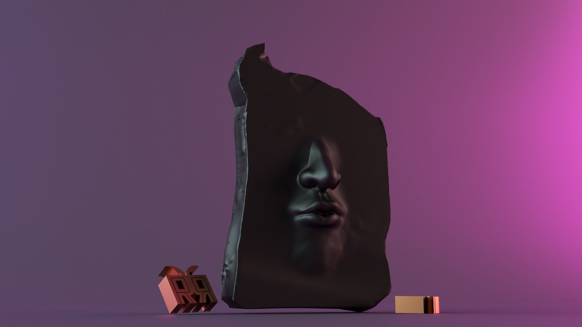 Stone Face 3D print model_5