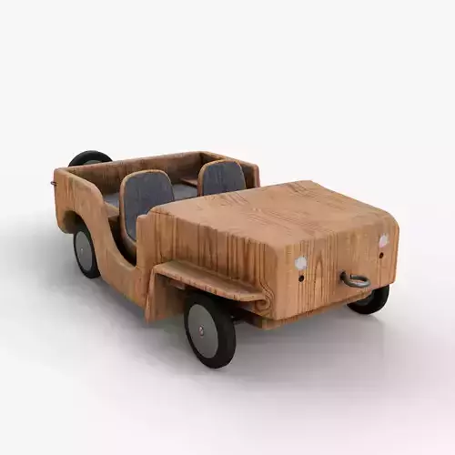 Vintage Wooden Toy Car