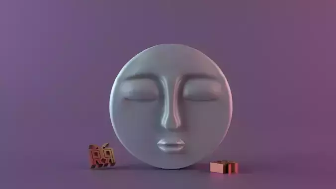 moon face 3D print model