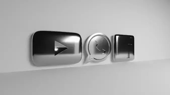 social media buttons stl Free 3D print model