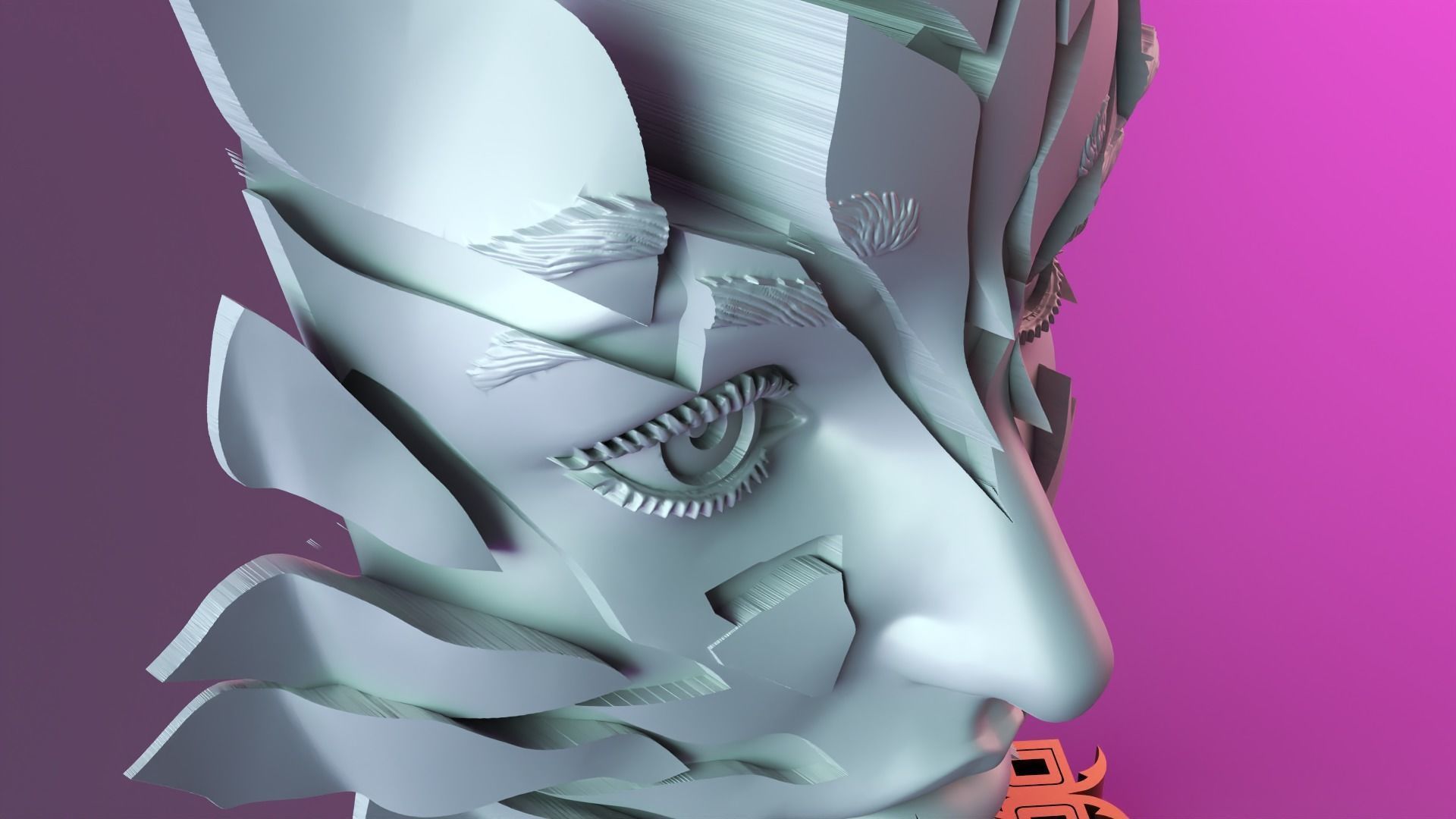 Split face Free 3D print model_2