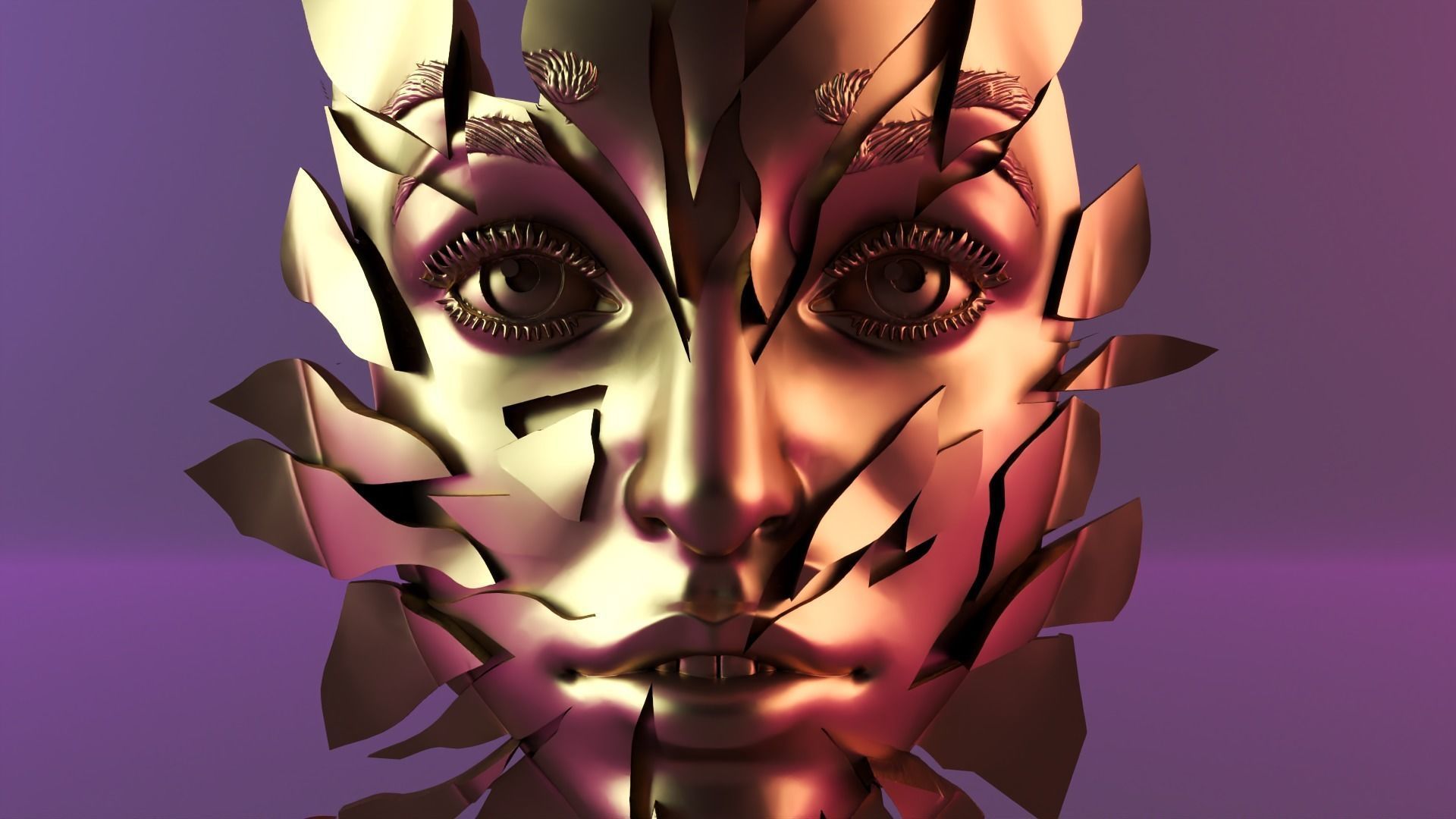 Split face Free 3D print model_6