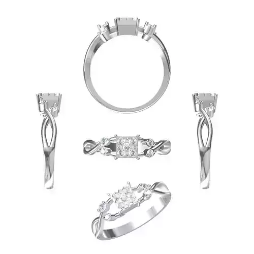 Wedding Engagement Women Ring STL FBX JCD Details