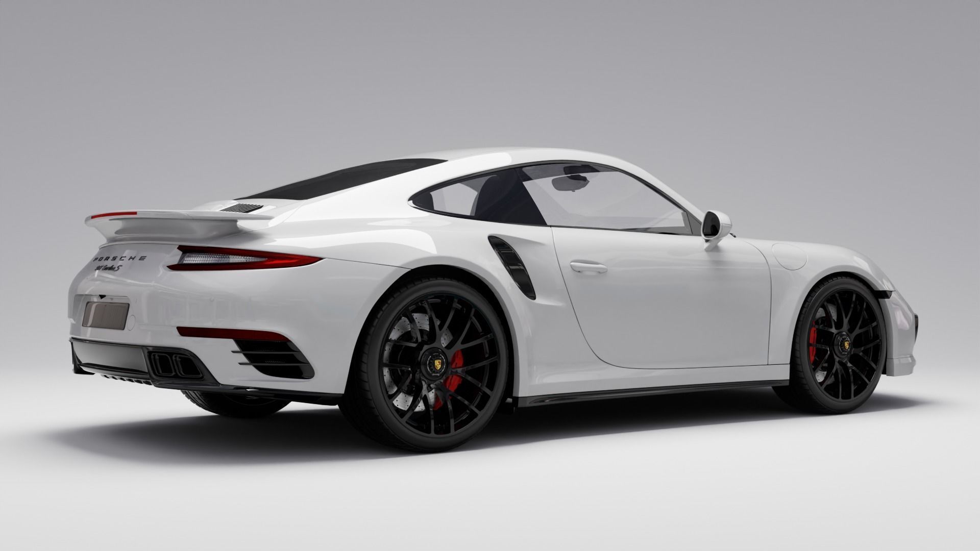 Porsche 911 Turbo Coupe S Fully Rigged for blender 3D model_4