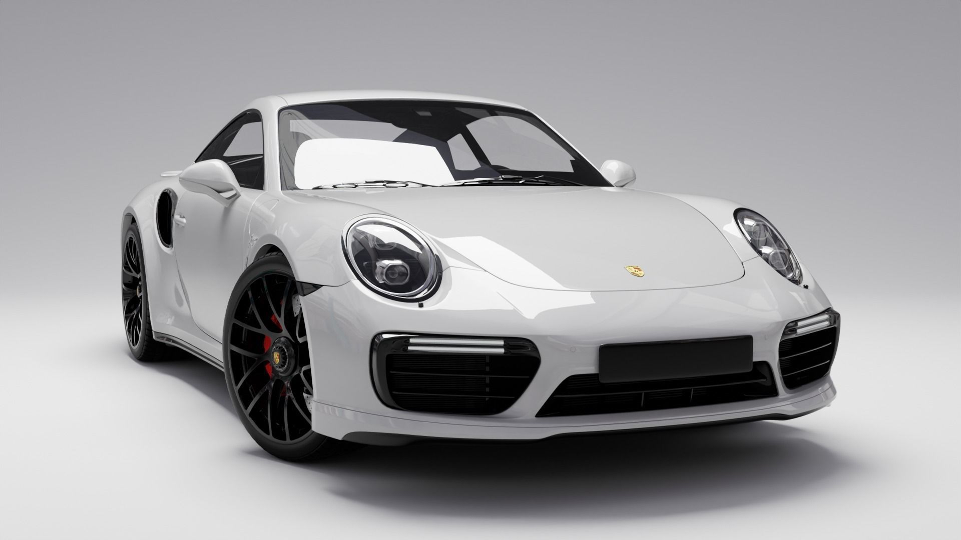 Porsche 911 Turbo Coupe S Fully Rigged for blender 3D model_2