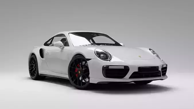 Porsche 911 Turbo Coupe S Fully Rigged for blender 3D model