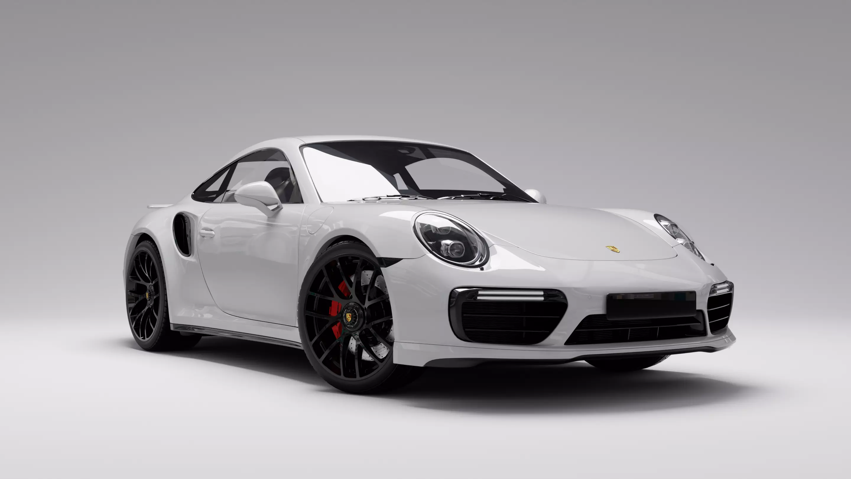 Porsche 911 Turbo Coupe S Fully Rigged for blender 3D model_0