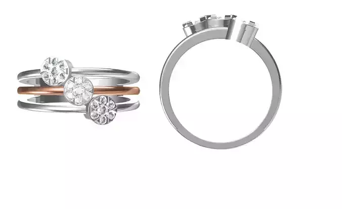 Wedding Engagement Women Ring STL FBX JCD Details