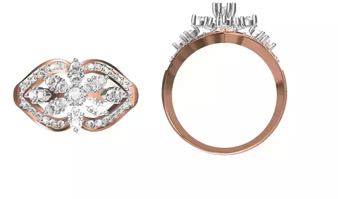 Wedding Engagement Women Ring STL FBX JCD Details