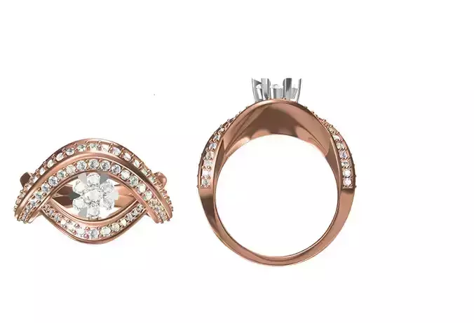 Wedding Engagement Women Ring STL FBX JCD Details