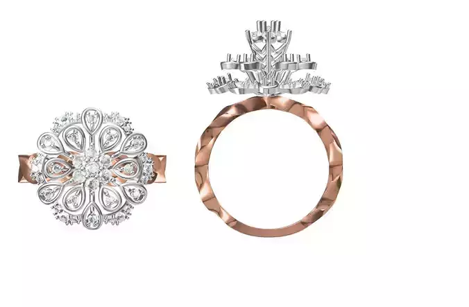 Wedding Engagement Women Ring STL FBX JCD Details