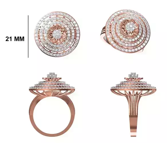 Wedding Engagement Women Ring STL FBX JCD Details