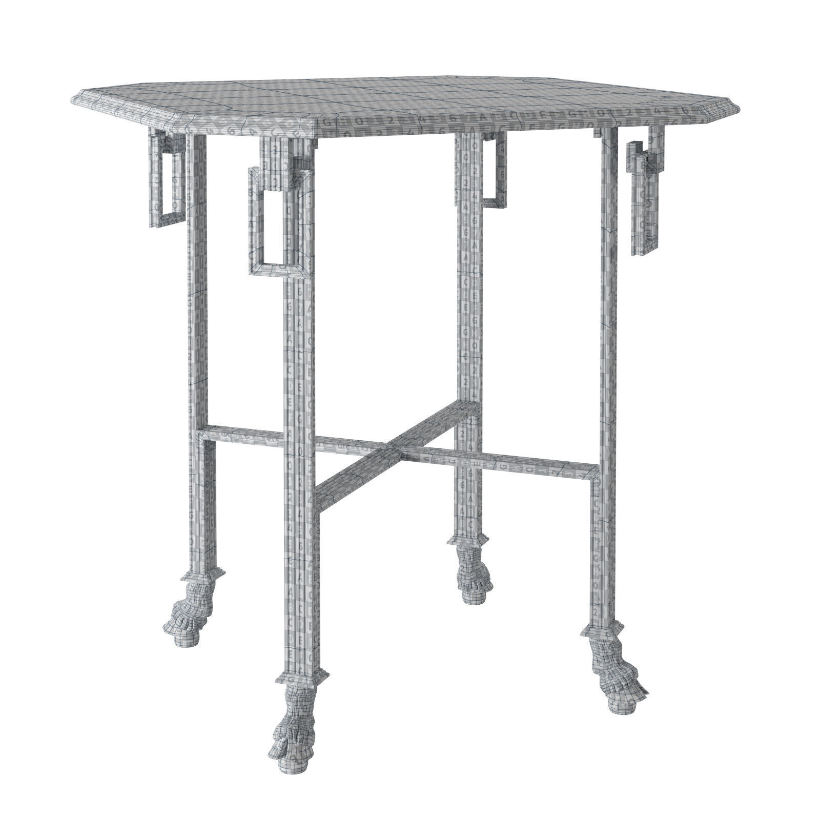 Moxie Interiors Louis XVI Style Bronze Hoof Table 3D model_3