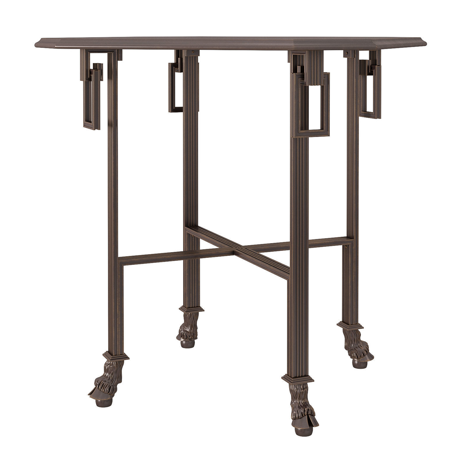 Moxie Interiors Louis XVI Style Bronze Hoof Table 3D model_1