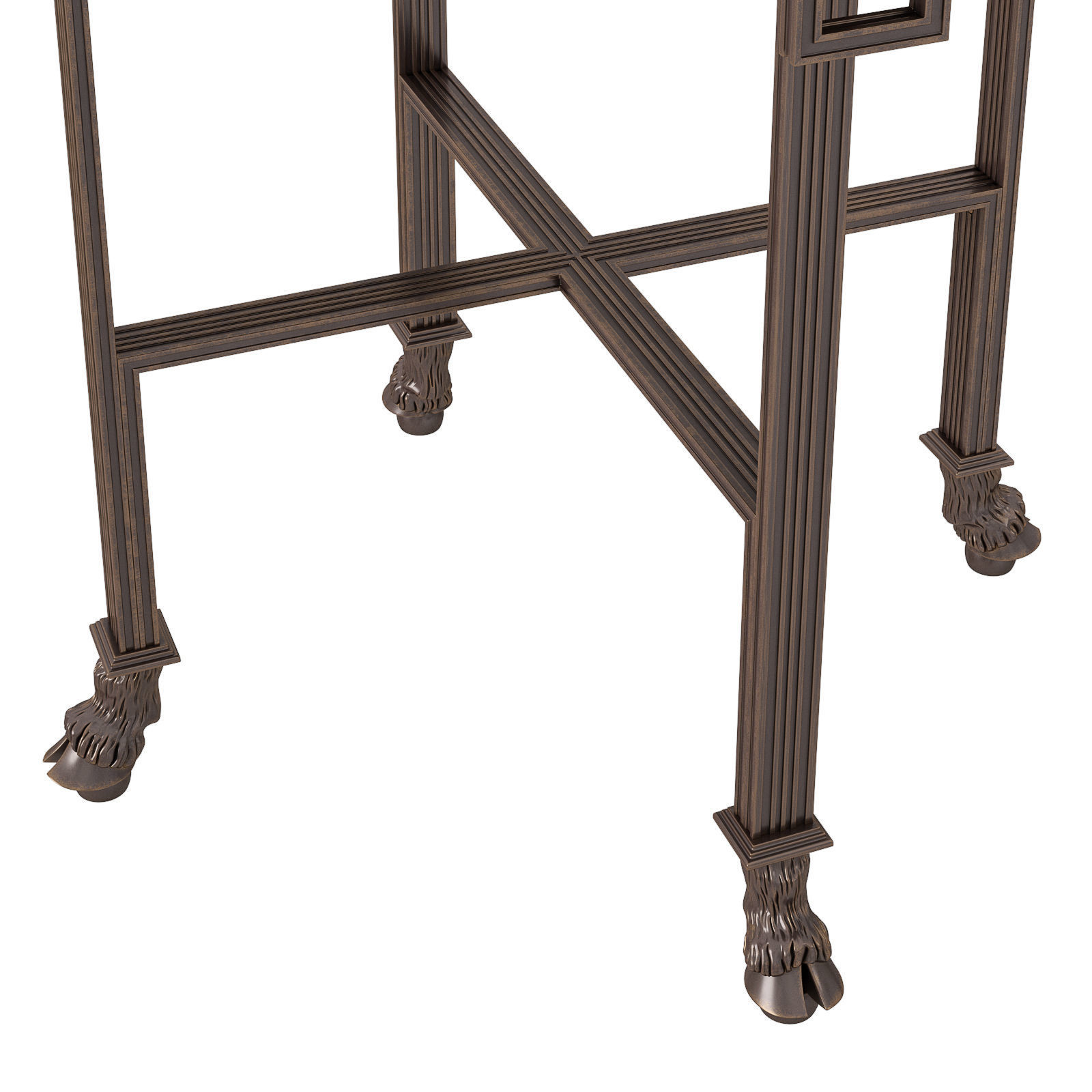 Moxie Interiors Louis XVI Style Bronze Hoof Table 3D model_2