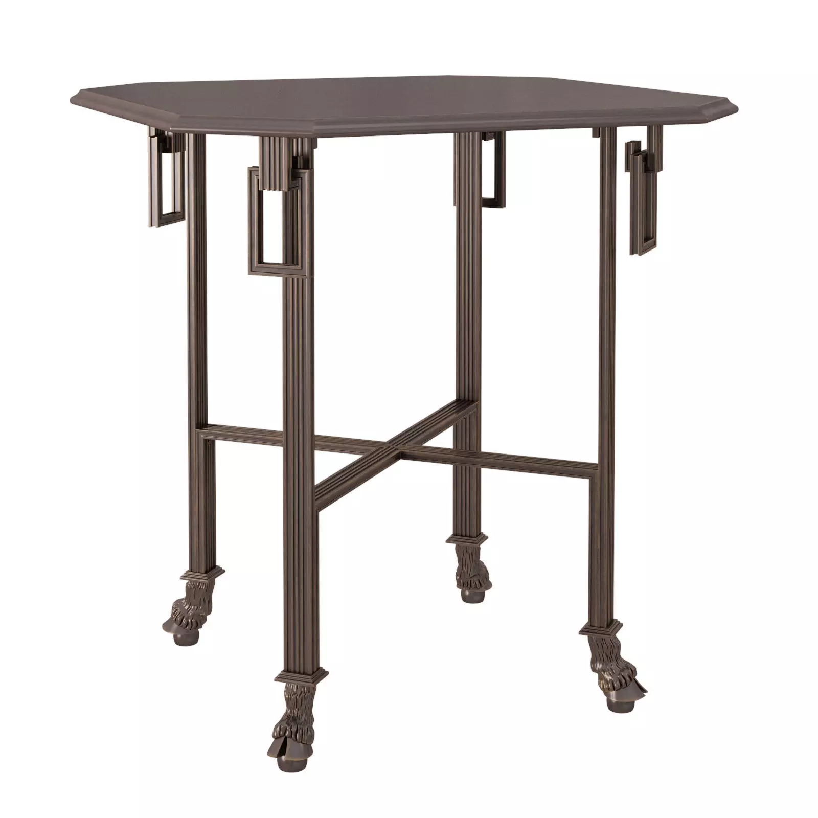 Moxie Interiors Louis XVI Style Bronze Hoof Table 3D model_0