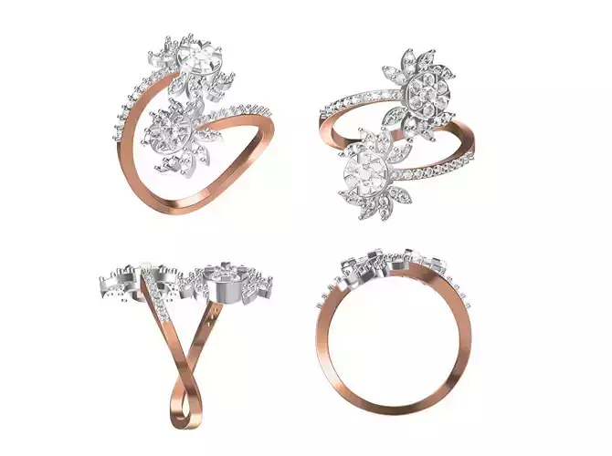Wedding Engagement Women Ring STL FBX JCD Details