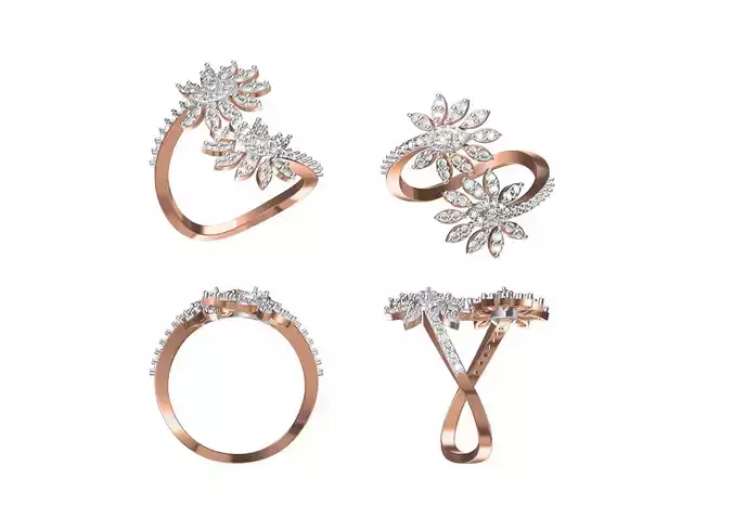 Wedding Engagement Women Ring STL FBX JCD Details