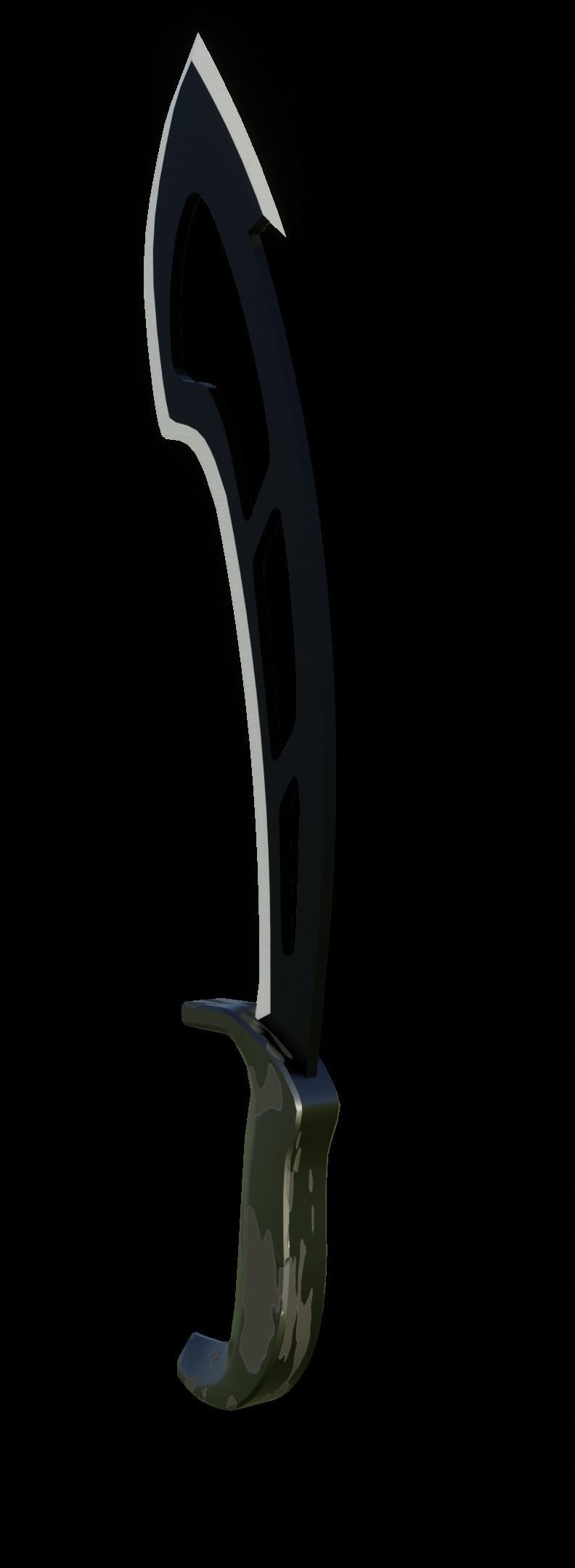 Knifes Low-poly 3D model_12