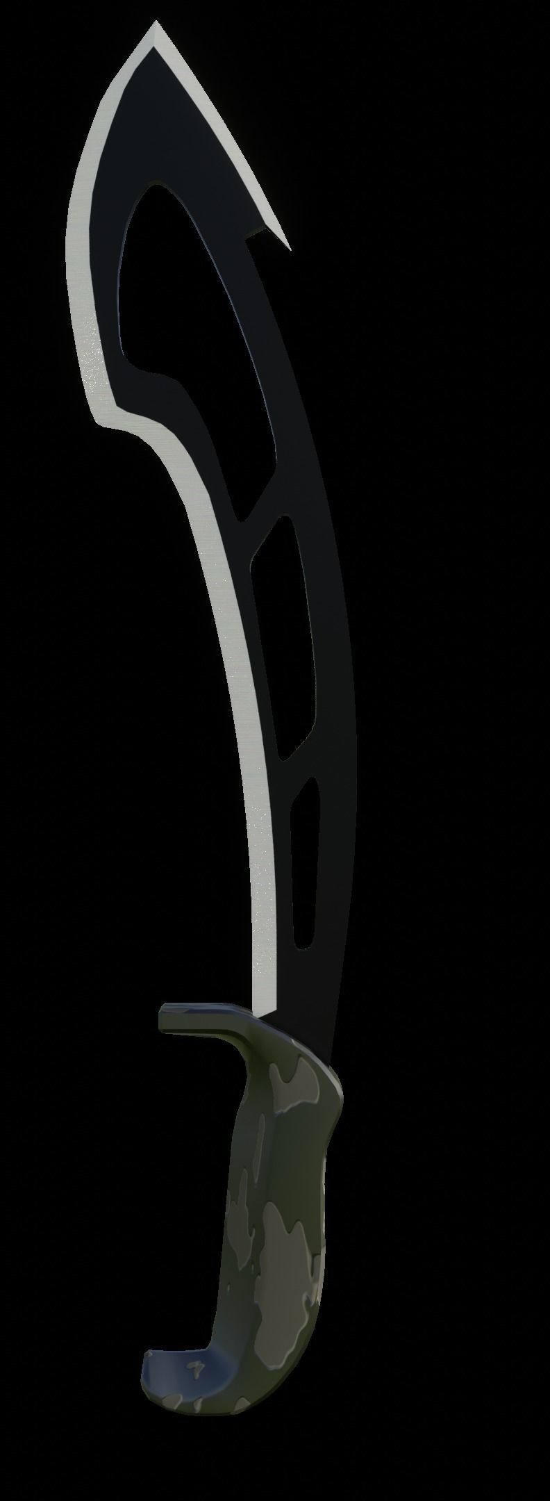 Knifes Low-poly 3D model_8