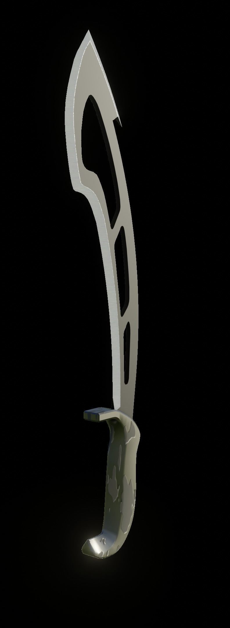 Knifes Low-poly 3D model_11