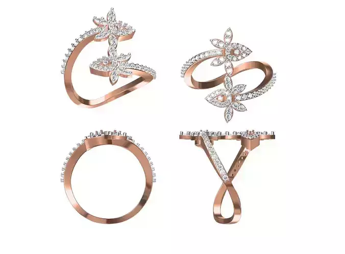 Wedding Engagement Women Ring STL FBX JCD Details