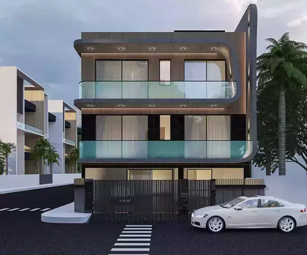 2 Side Modern Exterior Design 3D model