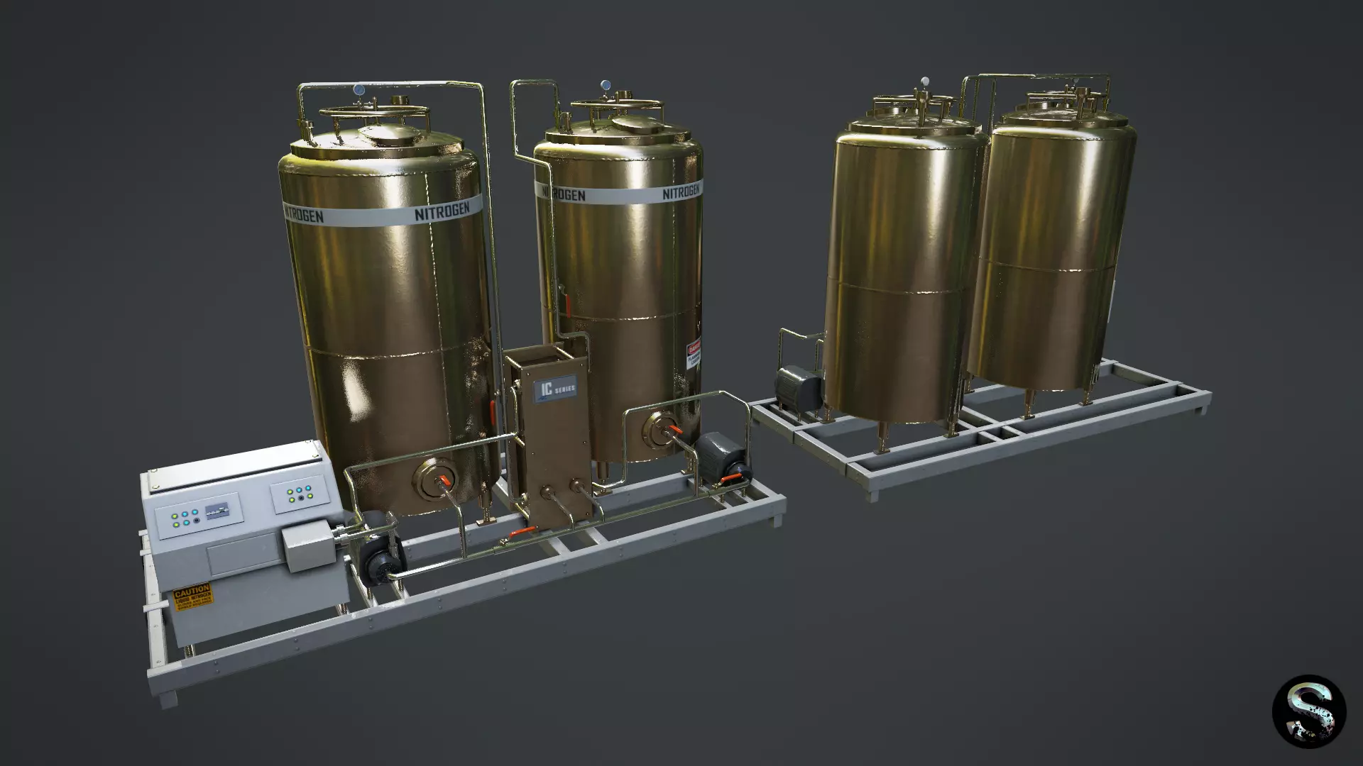 Chemical Container 6 Low-poly 3D model