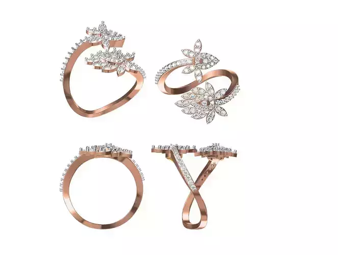 Wedding Engagement Women Ring STL FBX JCD Details