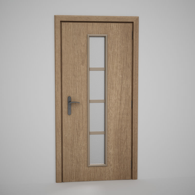 CGAxis Door 3D model_1