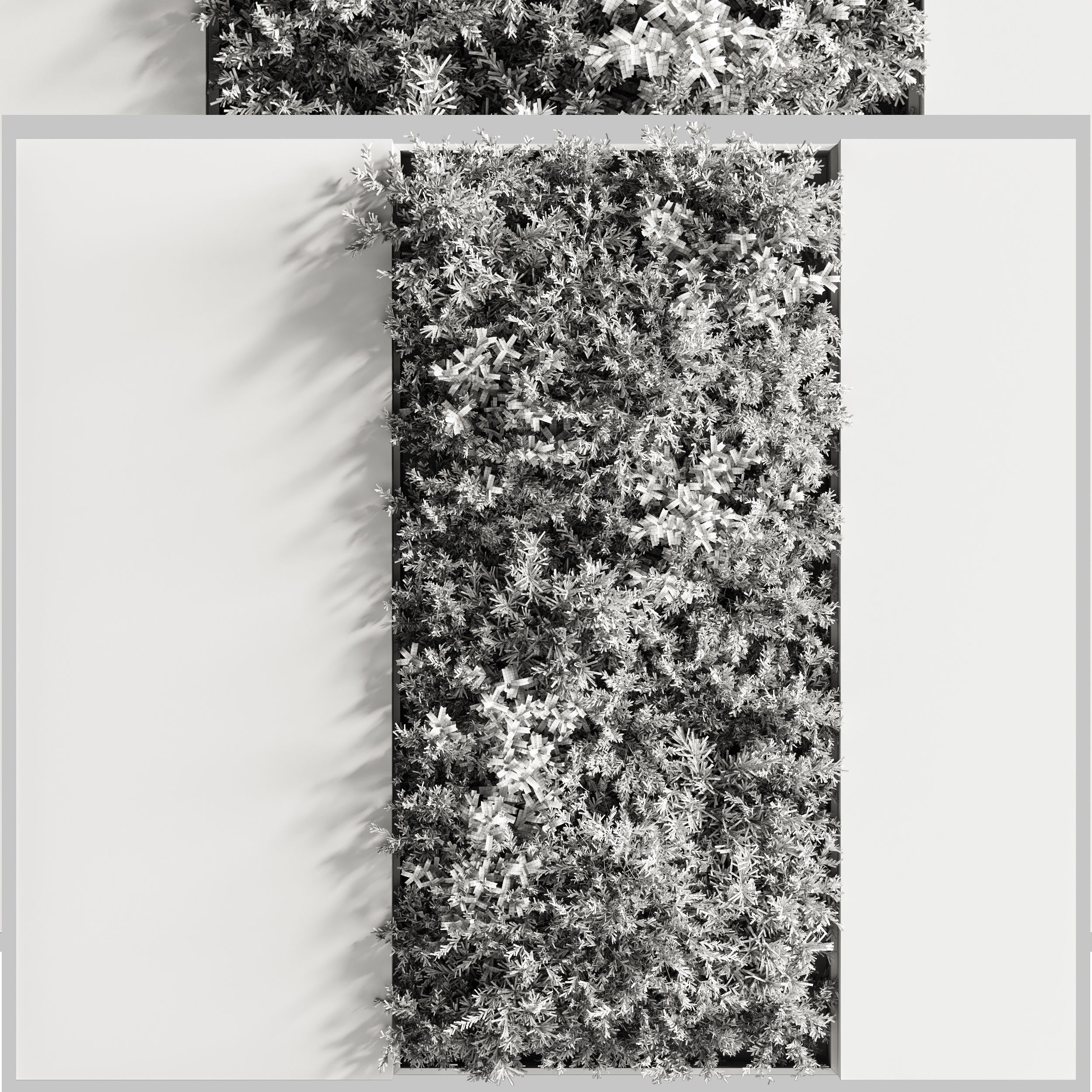 Concrete and vertical garden 04 White vertical garden  3D model_6