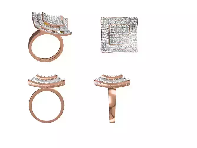 Wedding Engagement Women Ring STL FBX JCD Details