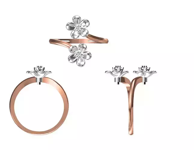 Wedding Engagement Women Ring STL FBX JCD Details