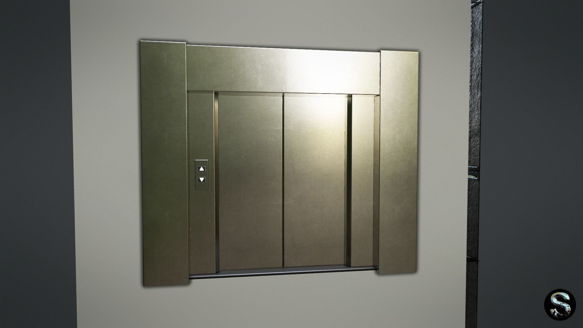 Elevator Lift Low-poly 3D model_5