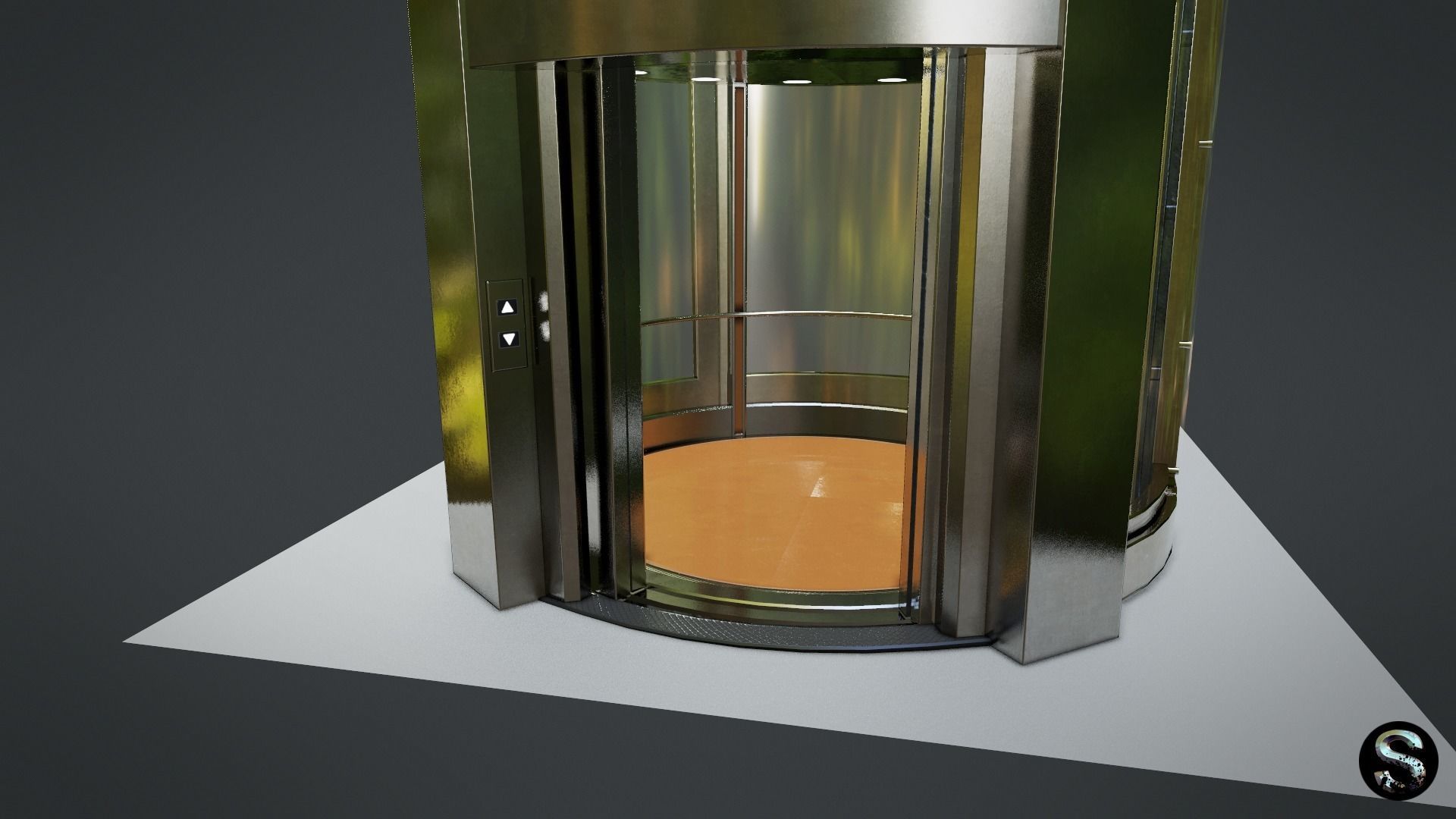 Elevator Lift Low-poly 3D model_10