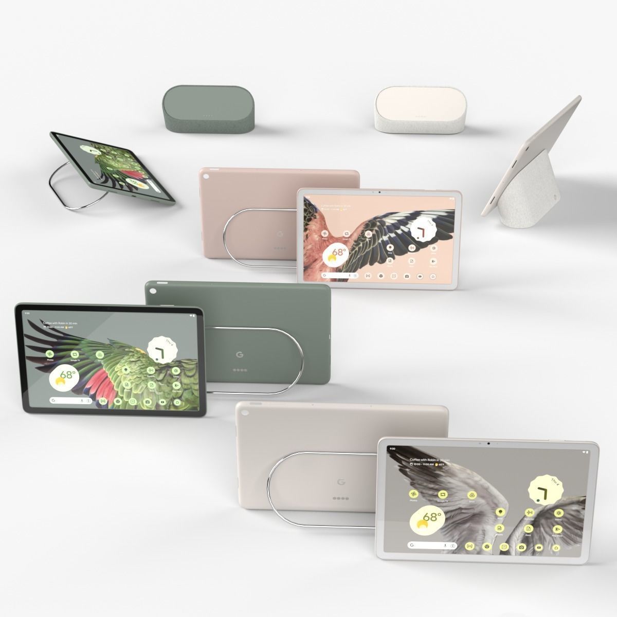 Google Pixel Tablet collection 2023 all colors 3D model_8