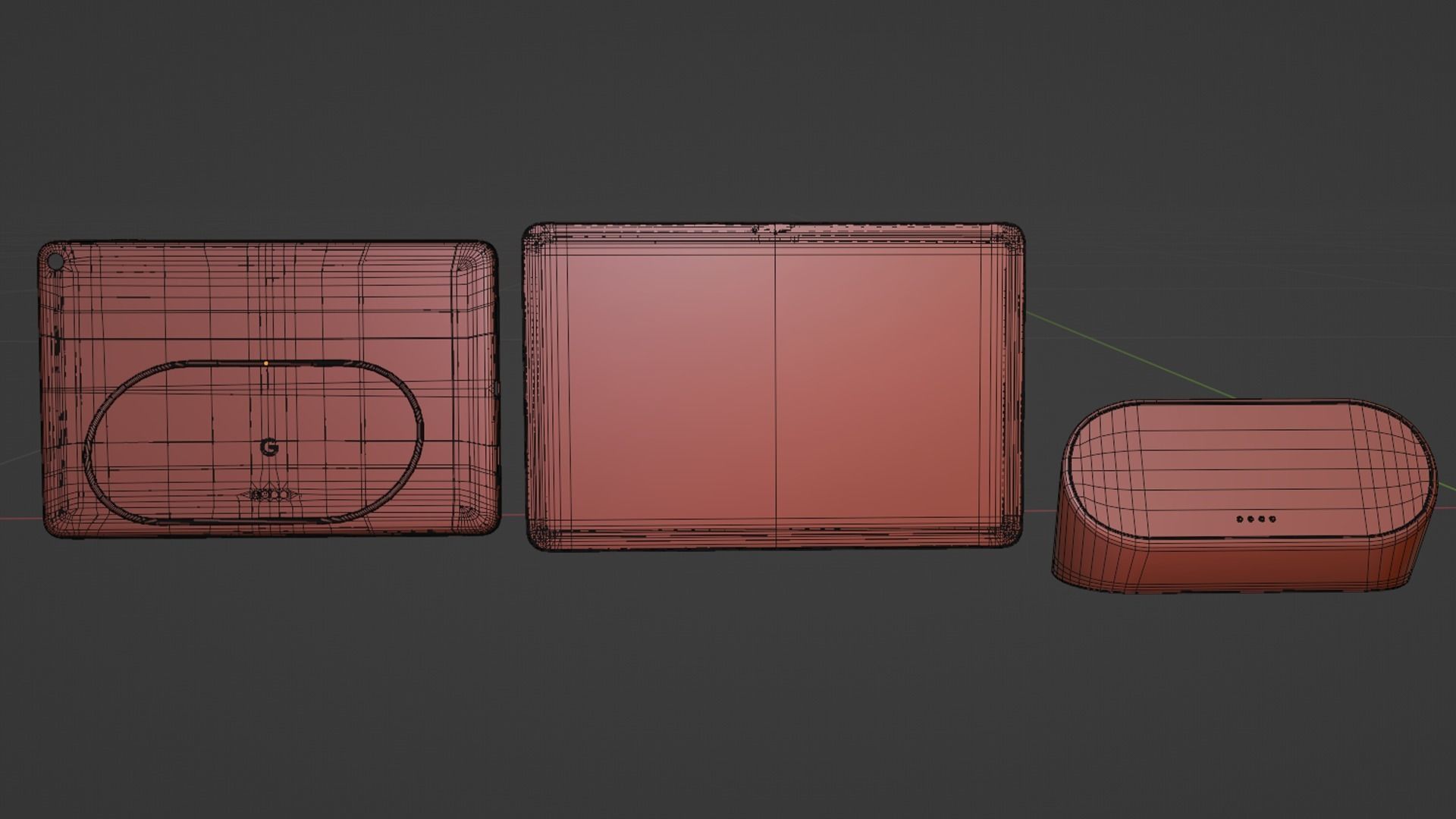 Google Pixel Tablet collection 2023 all colors 3D model_9