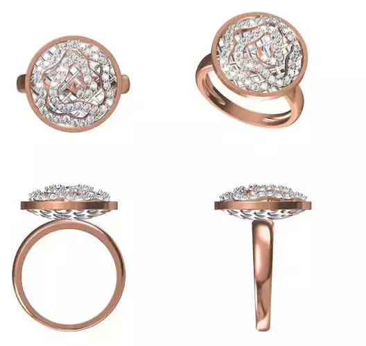 Wedding Engagement Women Ring STL FBX JCD Details