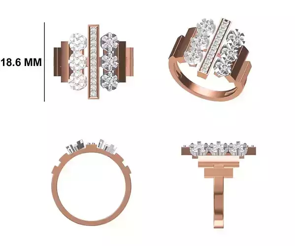 Wedding Engagement Women Ring STL FBX JCD Details