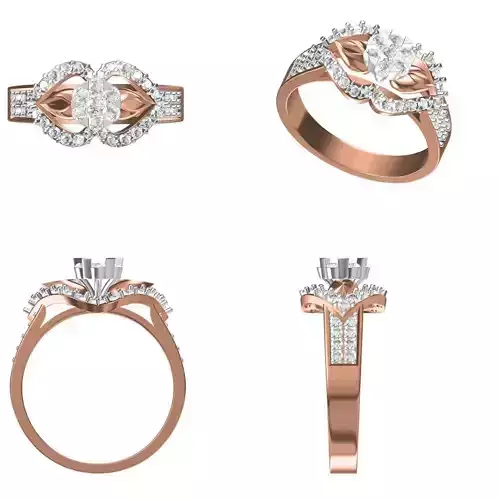 Wedding Engagement Women Ring STL FBX JCD Details