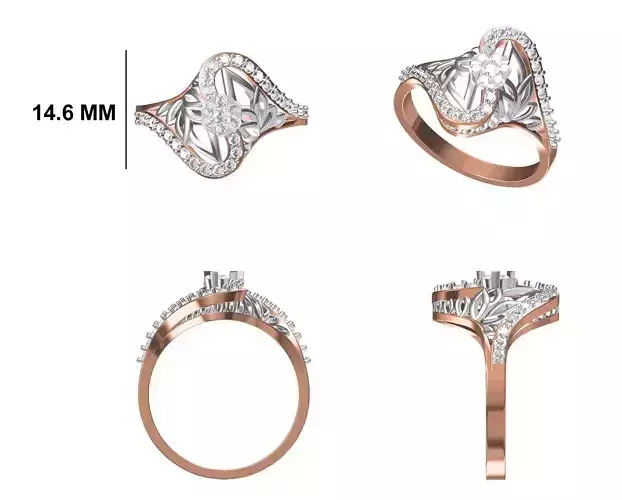 Wedding Engagement Women Ring STL FBX JCD Details